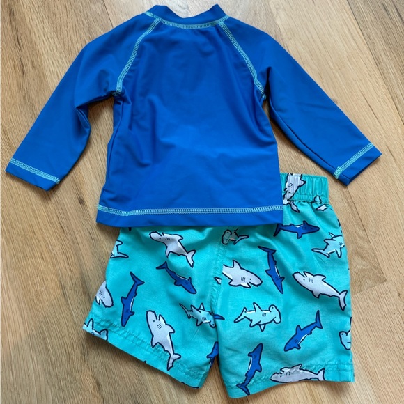 Little Me • Infant Swim Trunks & Rash Guard • 6-9 Months - Picture 2 of 4